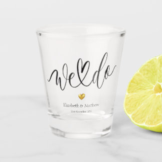 Benutzerdefiniertes 'Wir heiraten' Hochzeitsandenk Schnapsglas
