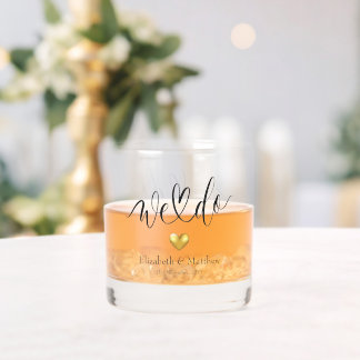 Benutzerdefiniertes 'Wir heiraten' Hochzeitsandenk Whiskyglas