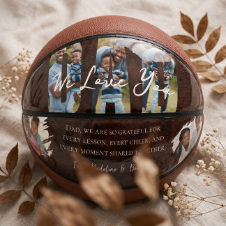 Benutzerdefiniertes Wir lieben dich Papa Foto Vate Basketball