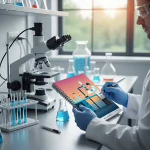 Benutzerdefiniertes wissenschaftliches Labortagebu Notizbuch