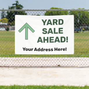Benutzerdefiniertes YARD SALE AHEAD Banner