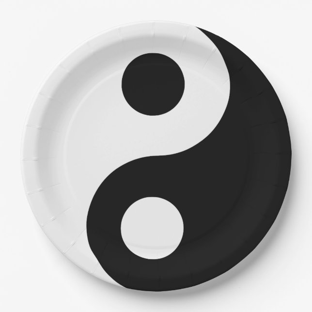 Benutzerdefiniertes Yin Yang Pappteller (Vorderseite)