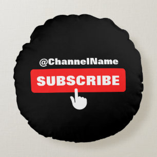 Benutzerdefiniertes YouTube-Abonnement-Shirt mit K Rundes Kissen