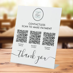 Benutzerdefiniertes Zahlungs-QR-Podest-Schild Sockelschild