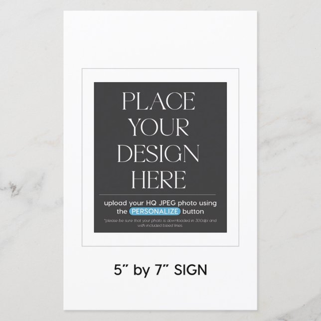 Benutzerdefiniertes Zeichen - 5.5x8.5 in geeignet  (Vorderseite)