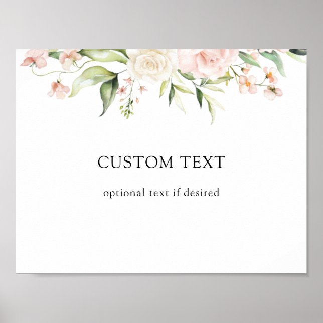 Benutzerdefiniertes Zeichen für Rosa und Grün Poster (Vorne)