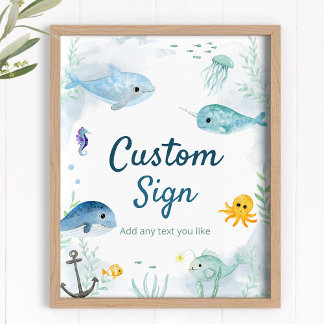 Benutzerdefiniertes Zeichen für Untersee-Party Poster