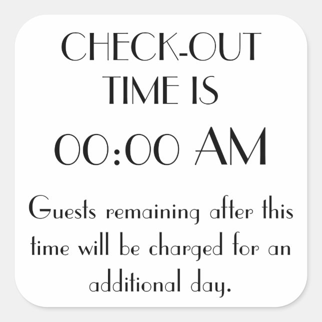 Benutzerdefiniertes Zeitlimit Quadratischer Aufkleber (Vorderseite)