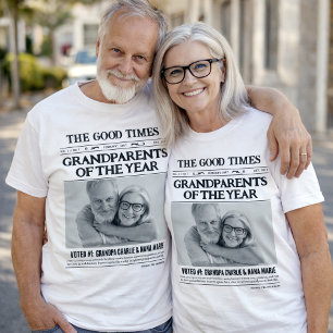 Benutzerdefiniertes Zeitungs-Shirt, Großeltern des T-Shirt