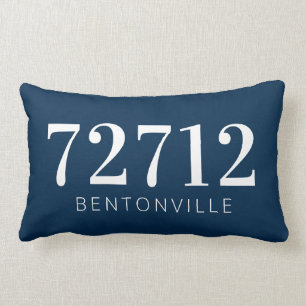 Benutzerdefiniertes Zip-Code Heimat Pillow White N Lendenkissen