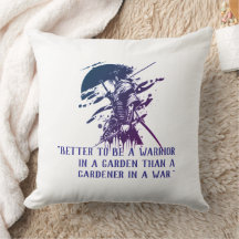 Benutzerdefiniertes Zitat Japanischer Samurai Blau