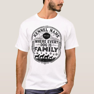 Benutzerdefiniertes Zuchtname-Hund-T-Shirt   Vinta T-Shirt