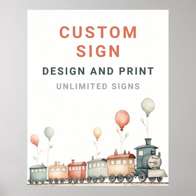 Benutzerdefiniertes Zugsicherungssystem für Geburt Poster (Vorne)