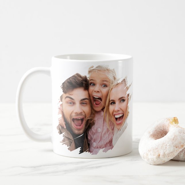 Benutzerdefiniertes Zwei-Foto Kaffeetasse (Mit Donut)