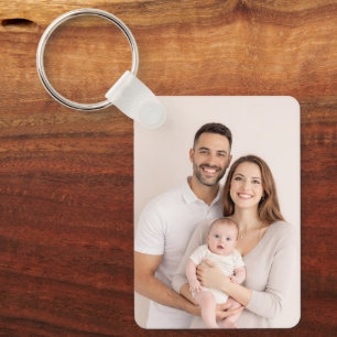 Benutzerdefiniertes zweiseitiges Foto Aluminium Schlüsselanhänger