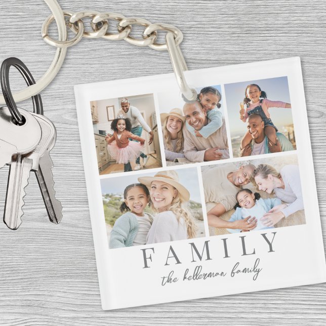 Benutzerdefiniertes zweiseitiges Foto Schlüsselanhänger (Custom Double Sided Family Photo Keychain)