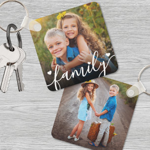 Benutzerdefiniertes zweiseitiges zweiseitiges Foto Schlüsselanhänger