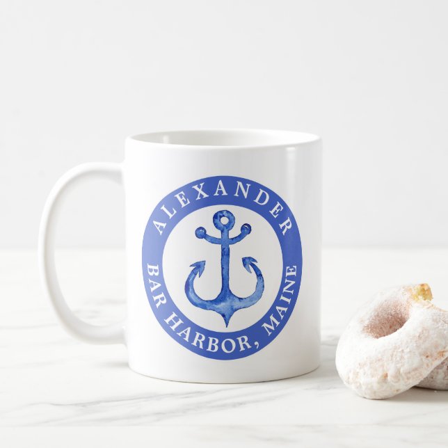 Benutzerfreundliche Stadt | Personalisierter nauti Kaffeetasse (Mit Donut)