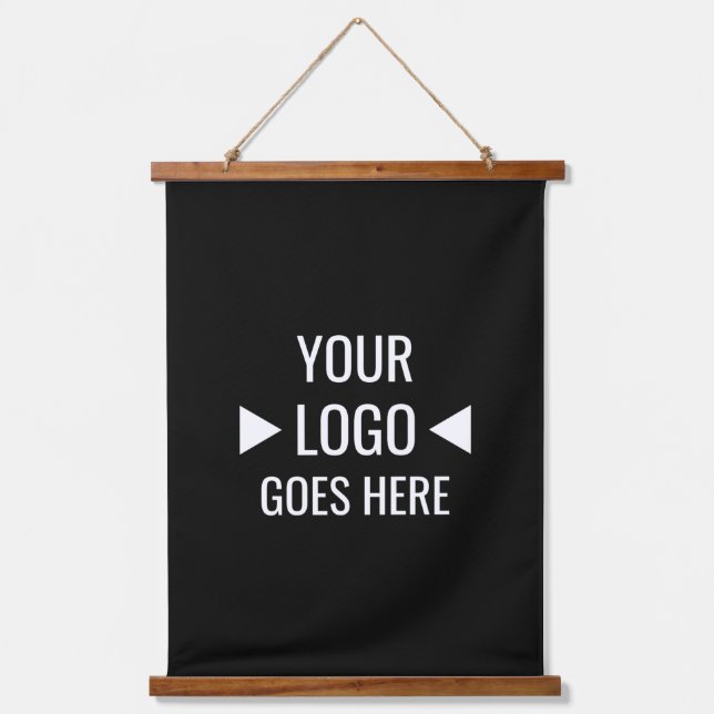 Benutzerfreundliches Firmenlogo Wandteppich Mit Holzrahmen (Vorderseite)