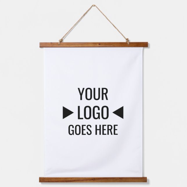 Benutzerfreundliches Firmenlogo Wandteppich Mit Holzrahmen (Vorderseite)