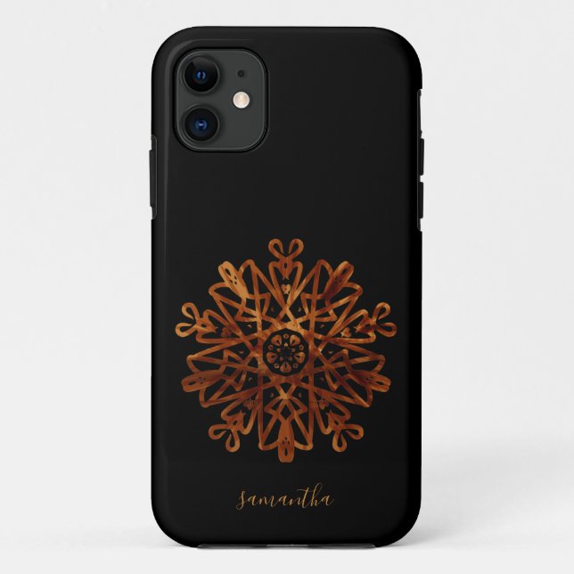 Benutzername | Golden Verziert Case-Mate iPhone Hülle (Rückseite)