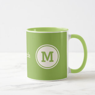 Benutzerspezifische Tasse für Monogramme, Namen un
