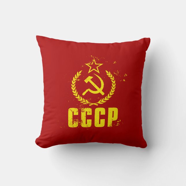 Benutzte kommunistische CCCP Flaggen-Kissen Kissen (Vorderseite)