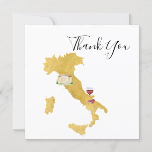 Benvenuti Italia Hochzeits-Dankeskarten Einladung