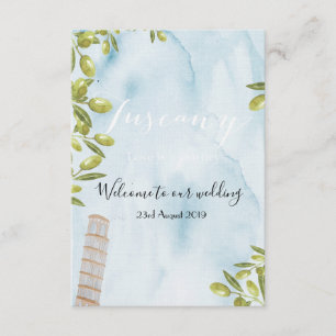 Benvenuti Italia Toskana Wedding Begleitkarte