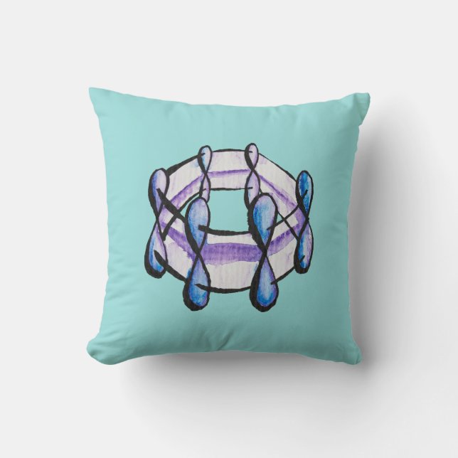 Benzene Molecule Bio Chemie Student Lehrer Kissen (Vorderseite)