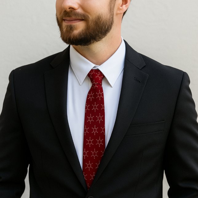 Benzene Molecule Muster Red Krawatte (Benzene Molecule Pattern Red Neck Tie)