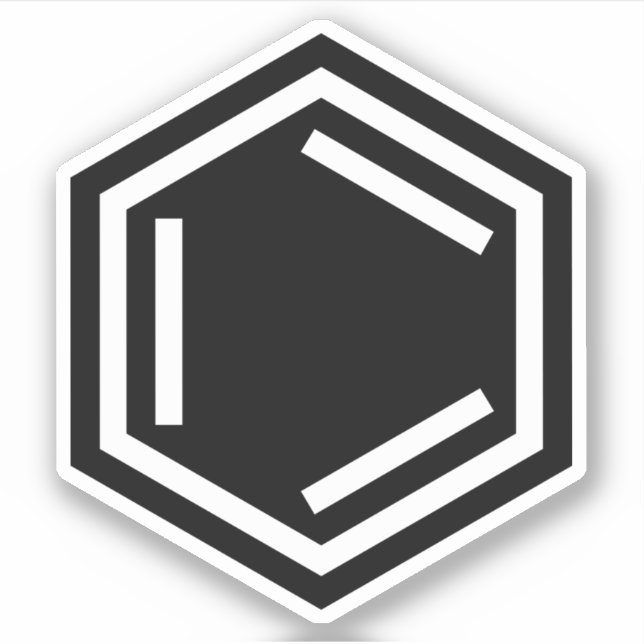 BENZENE RING SYMBOL AUFKLEBER (Vorderseite)