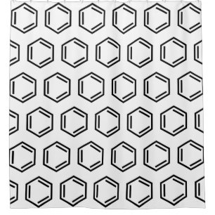 BENZENE RING SYMBOL DUSCHVORHANG