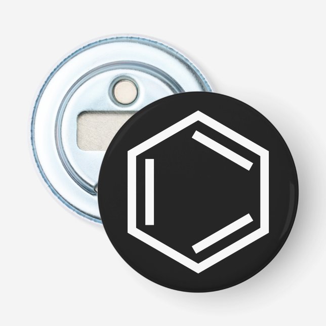 BENZENE RING SYMBOL FLASCHENÖFFNER (Vorderseite)