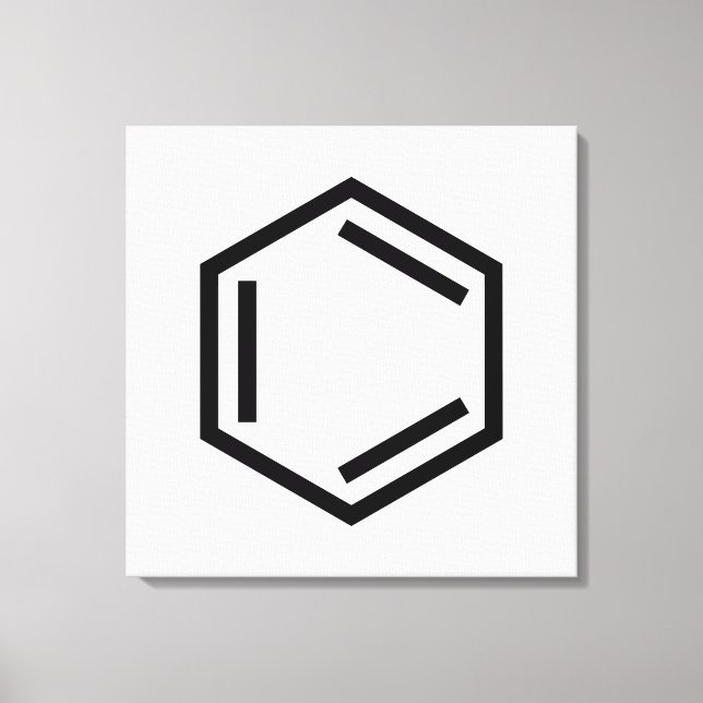 BENZENE RING SYMBOL LEINWANDDRUCK (Vorderseite)