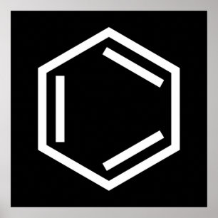 BENZENE RING SYMBOL POSTER
