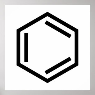 BENZENE RING SYMBOL POSTER