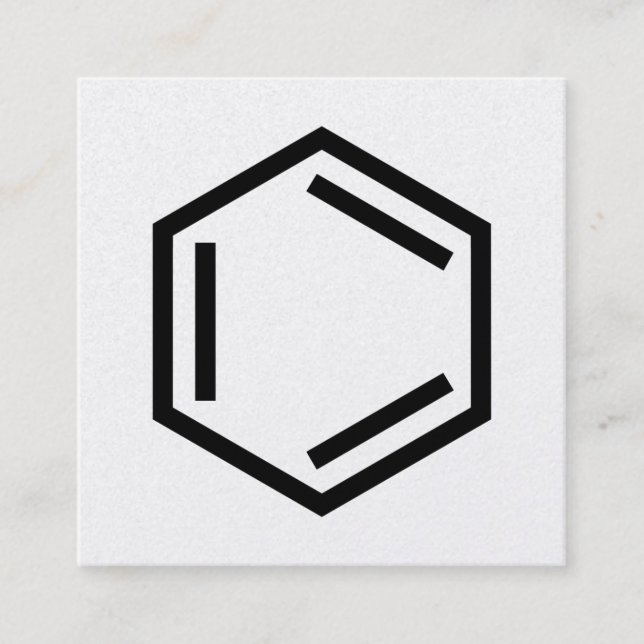 BENZENE RING SYMBOL QUADRATISCHE VISITENKARTE (Vorderseite)