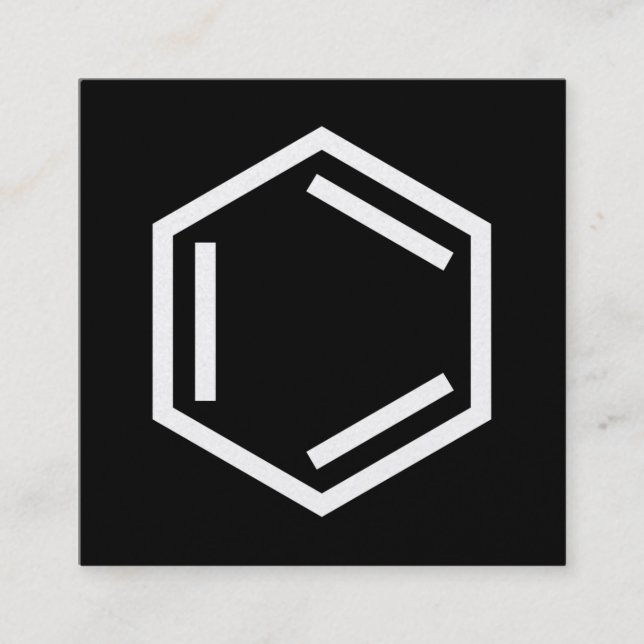 BENZENE RING SYMBOL QUADRATISCHE VISITENKARTE (Vorderseite)