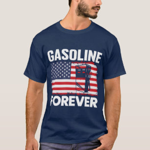 Benzin Forever Gas Autos Patriotisch Usa Flagge fr T-Shirt