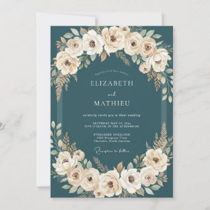 Benzin-Rosen-Kranz-Hochzeit Einladung