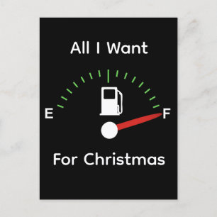 Benzin zu Weihnachten Postkarte