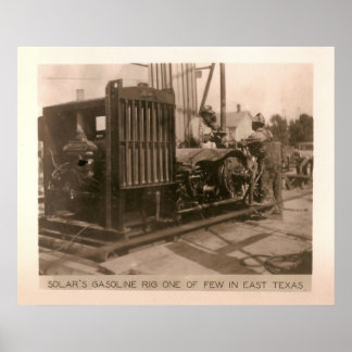 Benzinrig von Solar, Kilgore, TX 1931 / 32 Poster