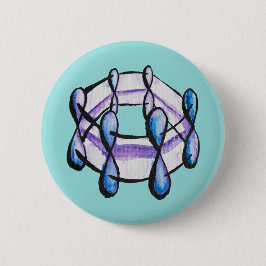Benzol Molecule Bio Chemie Art Button