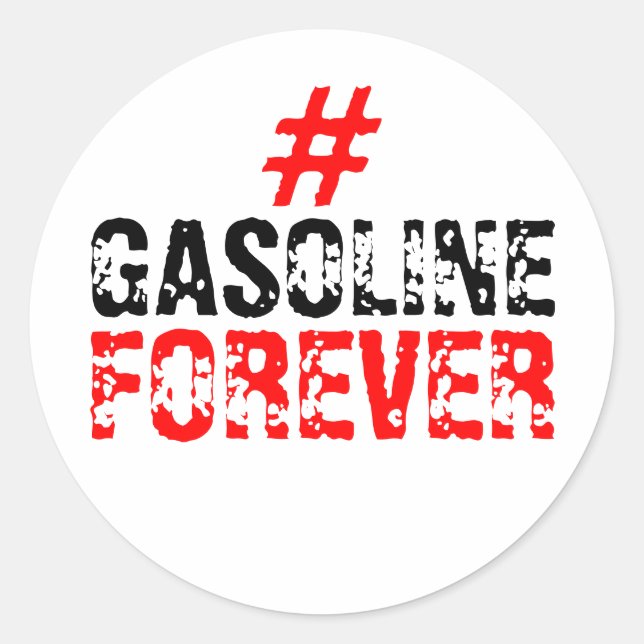 Benzoline Forever Hashtag Auto Magnet Runder Aufkleber (Vorderseite)