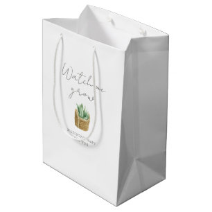 Beobachte mich wachsen Einfache Sukkulenten-Baby-P Mittlere Geschenktüte