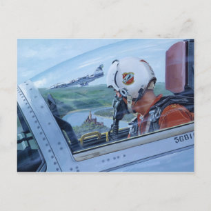 Beobachten Sie den Rhein von Ken Riley Postkarte