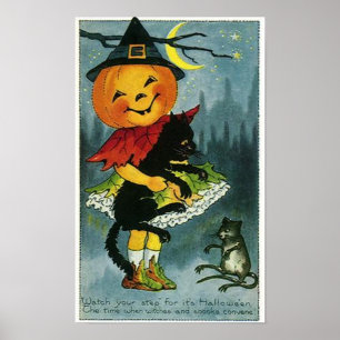 Beobachten Sie die Halloween-Karte Poster