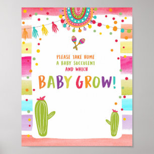 Beobachten Sie mir Grow Cactus Fiesta Baby Shower  Poster