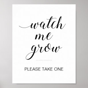 Beobachten Sie, wie ich Baby Shower Botanische Fav Poster